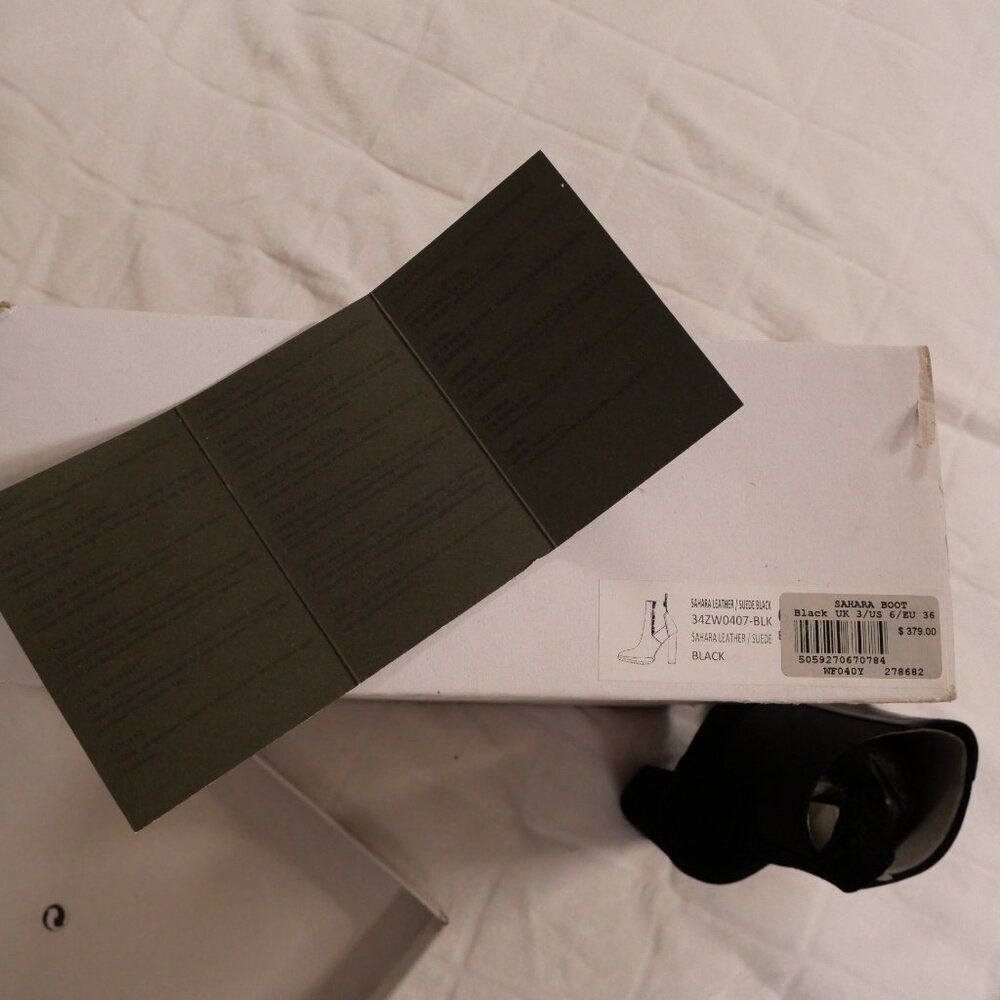 AllSaints Sahara Boot LEATHER BLACK NIB Size 6 All Saints - Picture 11 of 12